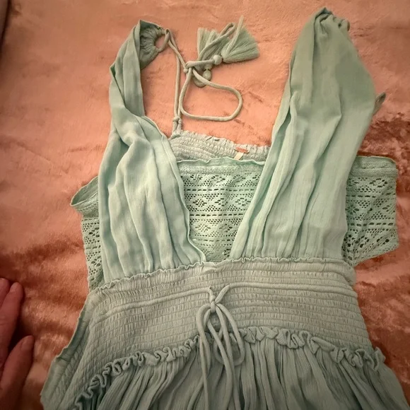 Free People Blue/Green Maxi Dress NWT - Picture 2 of 4